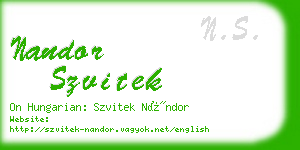 nandor szvitek business card